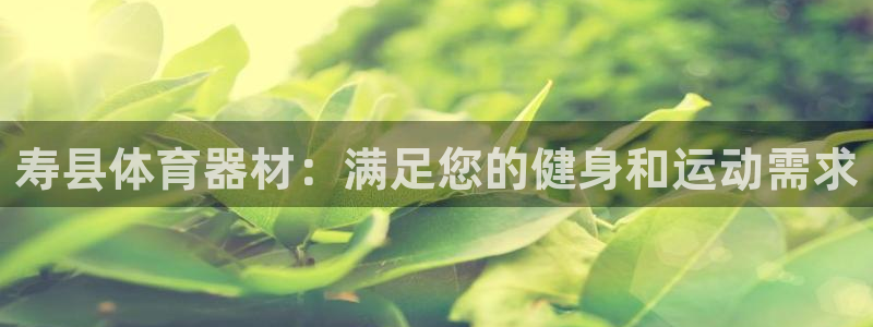 星欧娱乐官网下载安装：寿县体育器材：满足您的健身和运